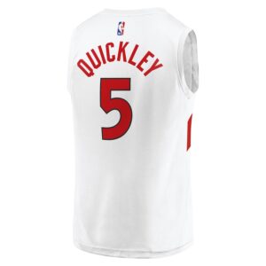 Immanuel Quickley Toronto Raptors Jersey4u Youth Fast Break Player Jersey - Association Edition - White photo 3 Jersey4u
