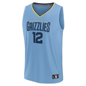 Ja Morant Memphis Grizzlies Jersey4u Youth Fast Break Jersey4u Player Jersey - Statement Edition - Light Blue photo 2 Jersey4u