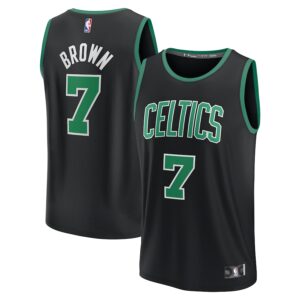 Jaylen Brown Boston Celtics Jersey4u Youth Fast Break Jersey4u Player Jersey - Statement Edition - Black photo 1 Jersey4u