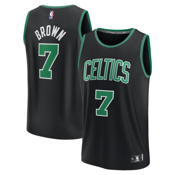 Jaylen Brown Boston Celtics Jersey4u Youth Fast Break Jersey4u Player Jersey - Statement Edition - Black photo 1 Jersey4u