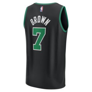 Jaylen Brown Boston Celtics Jersey4u Youth Fast Break Jersey4u Player Jersey - Statement Edition - Black photo 3 Jersey4u