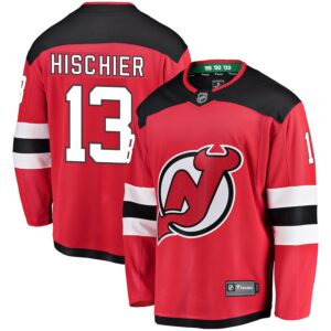 Nico Hischier New Jersey Devils Jersey4u Youth Home Breakaway Player Jersey - Red photo 1 Jersey4u
