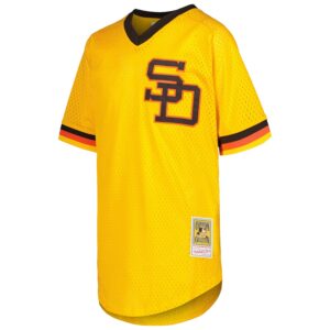 Dave Winfield San Diego Padres Mitchell & Ness Youth Cooperstown Collection Mesh Batting Practice Jersey - Gold photo 2 Jersey4u