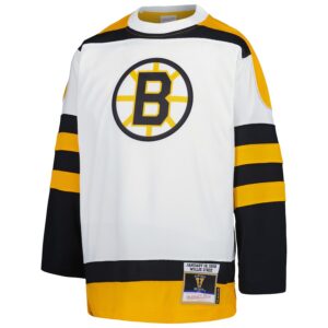 Willie O'Ree Boston Bruins Mitchell & Ness Youth 1958 Blue Line Player Jersey - White photo 2 Jersey4u
