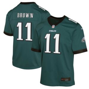A.J. Brown Philadelphia Eagles Nike Youth Game Jersey - Midnight Green photo 1 Jersey4u