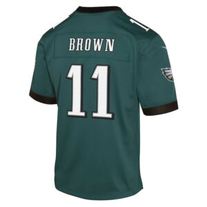 A.J. Brown Philadelphia Eagles Nike Youth Game Jersey - Midnight Green photo 3 Jersey4u