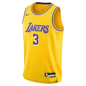 Anthony Davis Los Angeles Lakers Nike Youth Swingman Jersey - Icon Edition - Gold photo 2 Jersey4u