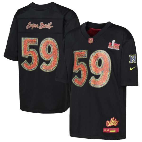 Nike Youth Super Bowl LIX Game Jersey - Black photo 1 Jersey4u