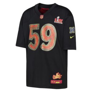 Nike Youth Super Bowl LIX Game Jersey - Black photo 2 Jersey4u