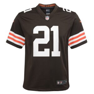 Denzel Ward Cleveland Browns Nike Youth Game Jersey - Brown photo 2 Jersey4u