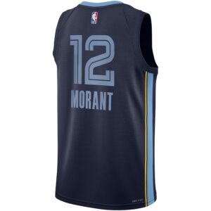 Ja Morant Memphis Grizzlies Nike Youth Swingman Jersey - Icon Edition - Navy photo 3 Jersey4u