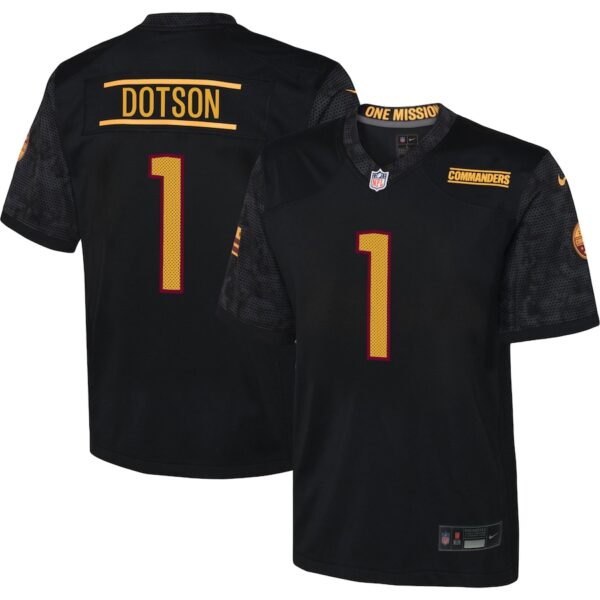 Jahan Dotson Washington Commanders Nike Youth Game Jersey - Black photo 1 Jersey4u