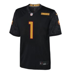 Jahan Dotson Washington Commanders Nike Youth Game Jersey - Black photo 2 Jersey4u