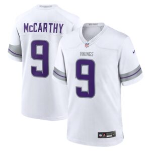 J.J. McCarthy Minnesota Vikings Nike Youth Alternate Game Player Jersey - White photo 1 Jersey4u