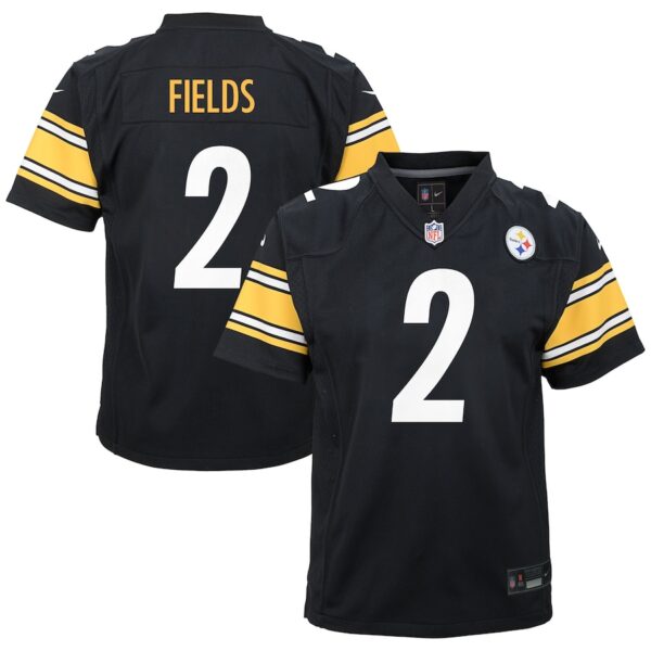 Justin Fields Pittsburgh Steelers Nike Youth Team Game Jersey - Black photo 1 Jersey4u