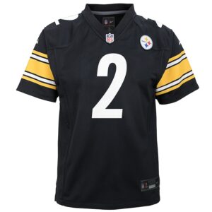 Justin Fields Pittsburgh Steelers Nike Youth Team Game Jersey - Black photo 2 Jersey4u