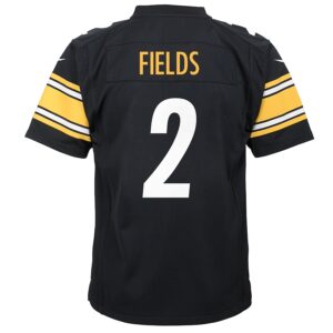 Justin Fields Pittsburgh Steelers Nike Youth Team Game Jersey - Black photo 3 Jersey4u
