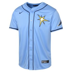 Tampa Bay Rays Nike Youth Alternate Limited Jersey - Light Blue photo 2 Jersey4u