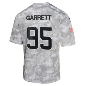 Myles Garrett Cleveland Browns Nike Youth 2024 Salute to Service Game Jersey - Arctic Camo photo 3 Jersey4u