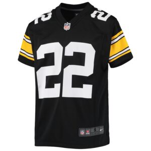 Najee Harris Pittsburgh Steelers Nike Youth Game Jersey - Black photo 2 Jersey4u