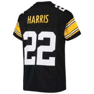 Najee Harris Pittsburgh Steelers Nike Youth Game Jersey - Black photo 3 Jersey4u