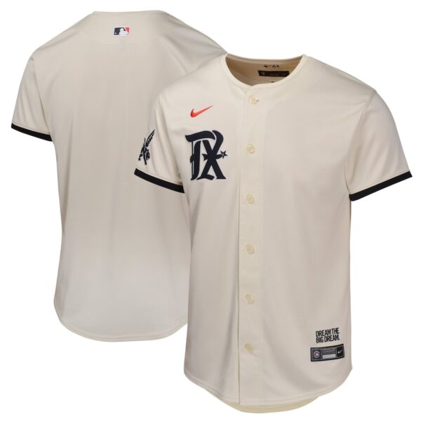 Texas Rangers Nike Youth City Connect Limited Jersey - Natural photo 1 Jersey4u