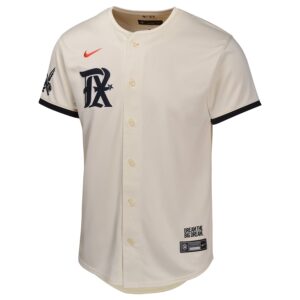 Texas Rangers Nike Youth City Connect Limited Jersey - Natural photo 2 Jersey4u