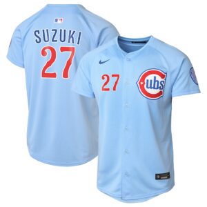 Seiya Suzuki Chicago Cubs Nike Youth 2nd Alternate Limited Player Jersey - Light Blue photo 1 Jersey4u
