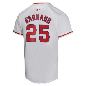 Travis d'Arnaud Los Angeles Angels Nike Youth Home Game Player Jersey - White photo 3 Jersey4u