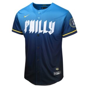 Trea Turner Philadelphia Phillies Nike Youth 2024 City Connect Limited Player Jersey - Blue photo 2 Jersey4u