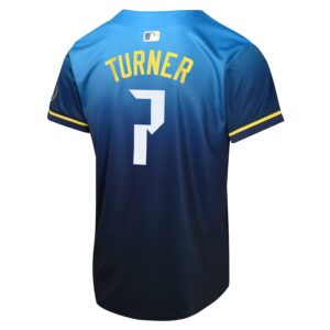 Trea Turner Philadelphia Phillies Nike Youth 2024 City Connect Limited Player Jersey - Blue photo 3 Jersey4u