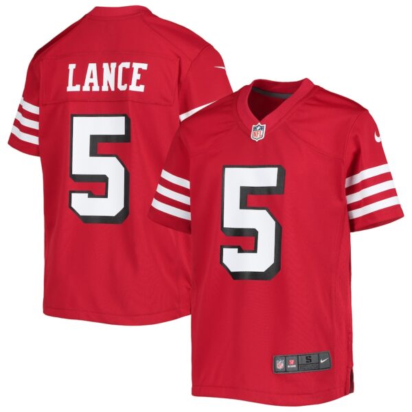 Trey Lance San Francisco 49ers Nike Youth Game Jersey - Scarlet photo 1 Jersey4u