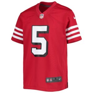 Trey Lance San Francisco 49ers Nike Youth Game Jersey - Scarlet photo 2 Jersey4u