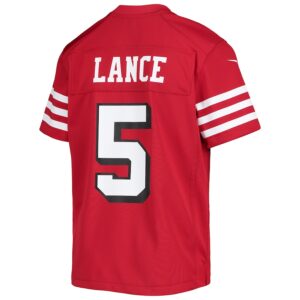Trey Lance San Francisco 49ers Nike Youth Game Jersey - Scarlet photo 3 Jersey4u