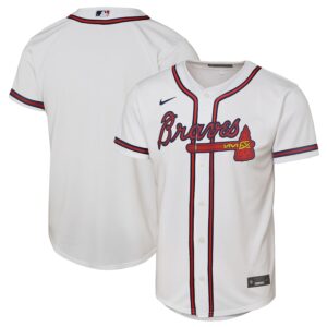 Atlanta Braves Nike Youth Home Jersey4u 2.0 Jersey - White photo 1 Jersey4u