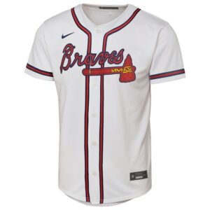 Atlanta Braves Nike Youth Home Jersey4u 2.0 Jersey - White photo 2 Jersey4u