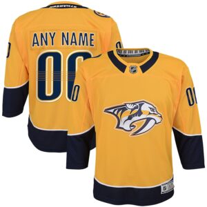 Nashville Predators Youth Home Premier Custom Jersey - Yellow photo 1 Jersey4u